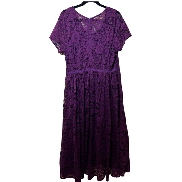 Torrid PLUM PURPLE LACE MIDI DRESS - Size 10 - Picture 3 of 5